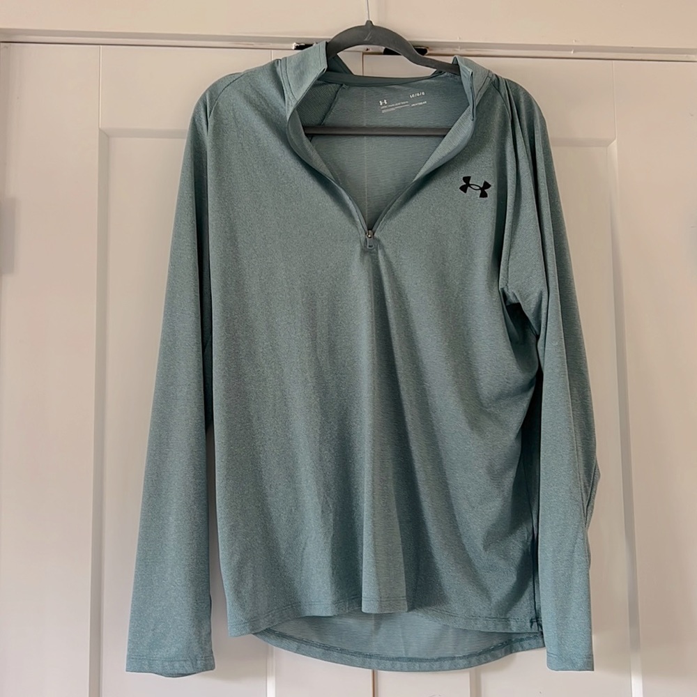 Quarter zip- lightweight- blue underarmour shirt